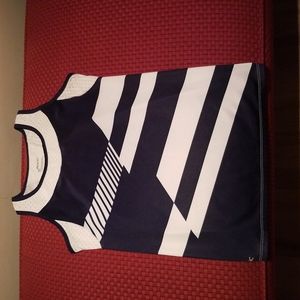 Small DUC Navy White Tennis Sports Tank Top
